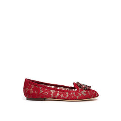 Dolce & Gabbana Rote Viskose-Ballerinas
