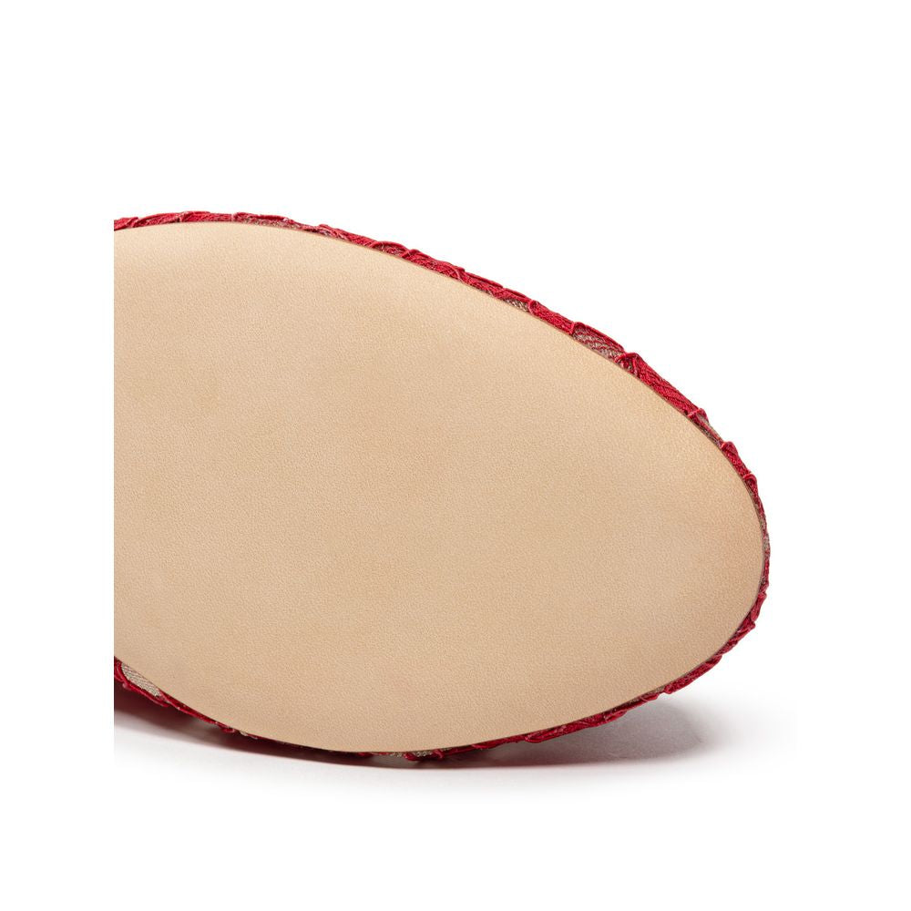 Dolce & Gabbana Rote Viskose-Ballerinas