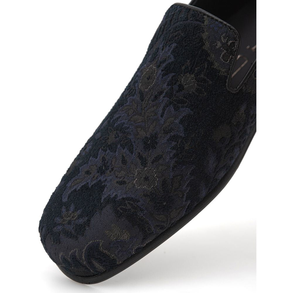 Etro blauwe leren instaploafers