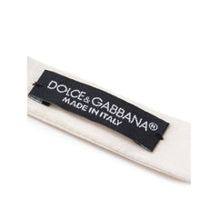 Dolce & Gabbana Witte Zijden Vlinderdas