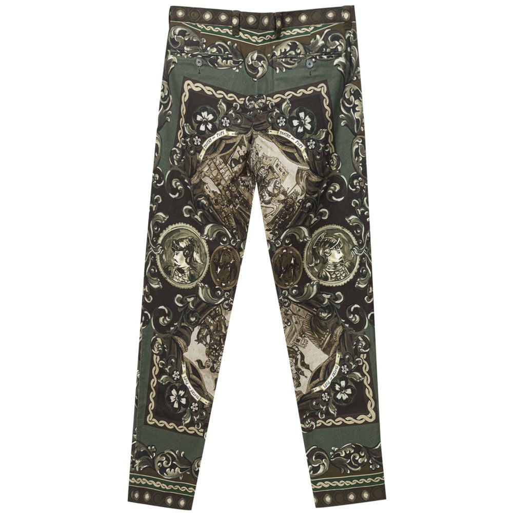 Dolce & Gabbana Grüne Freizeithose aus Baumwolle