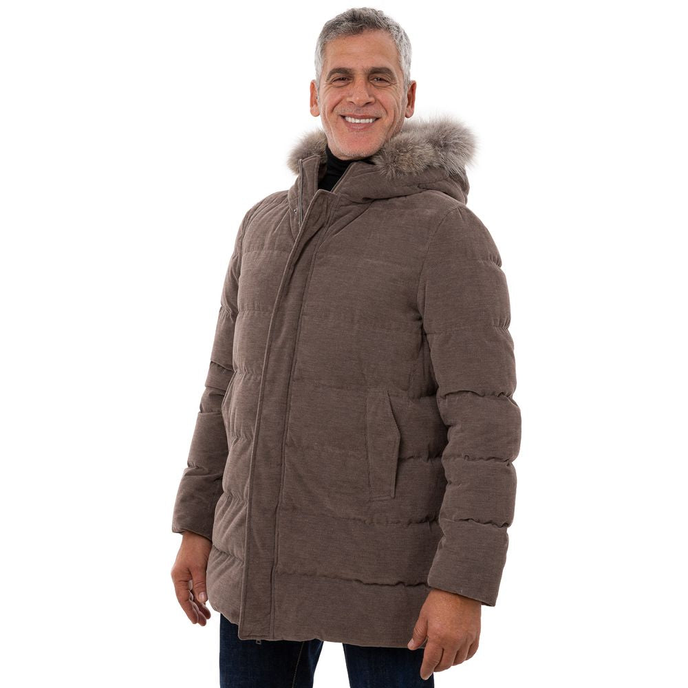 Herno Braune Bomberjacke aus Baumwolle