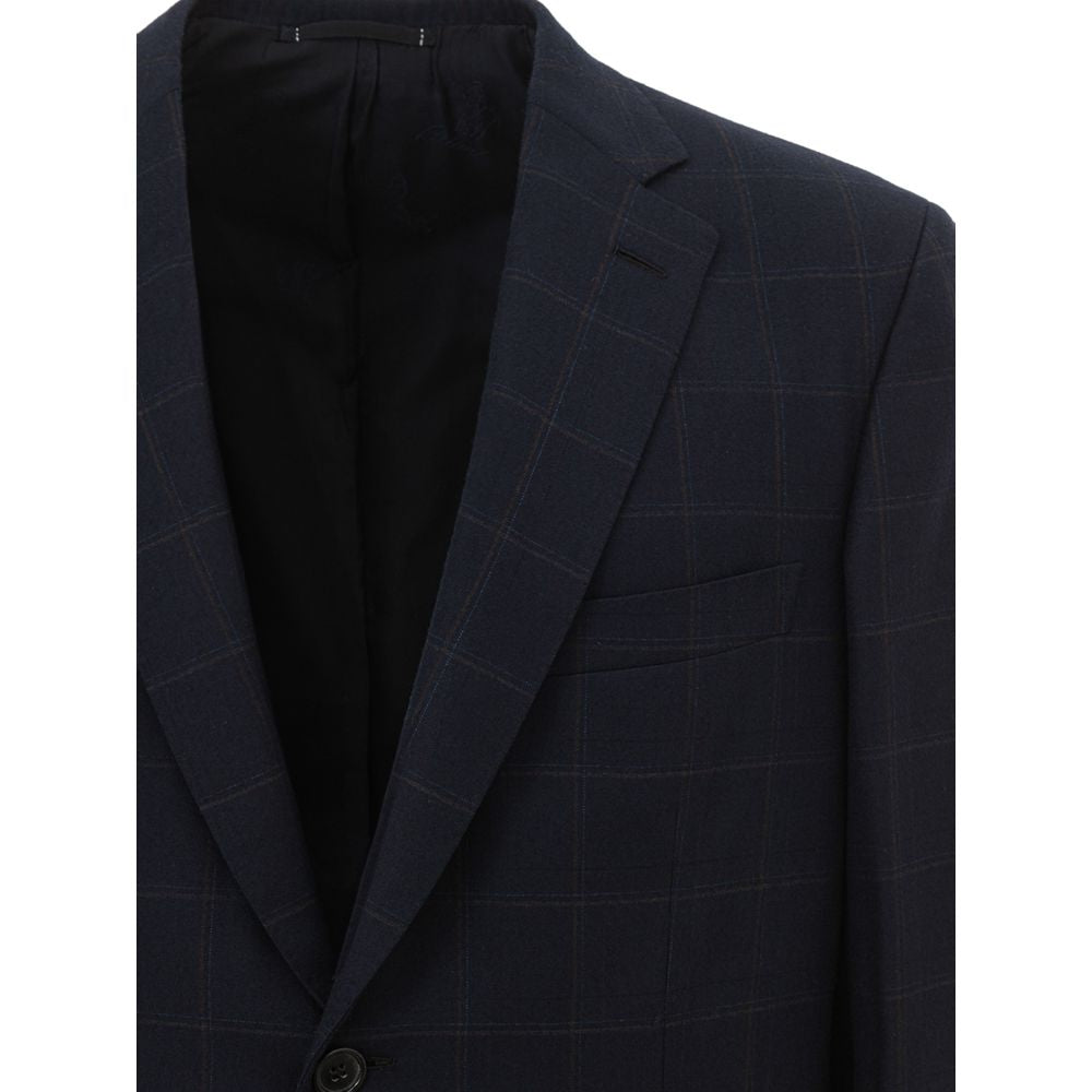 Brioni Blauwe Wollen Blazer
