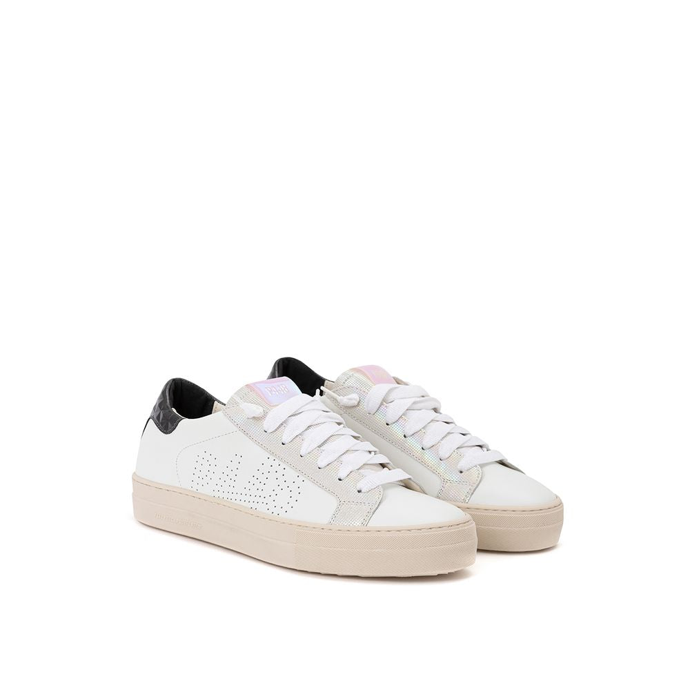 P448 Witte Leren Atletische Sneakers