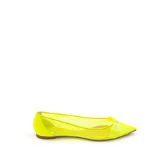 Christian Louboutin Gelbe Mesh Ballet Flats