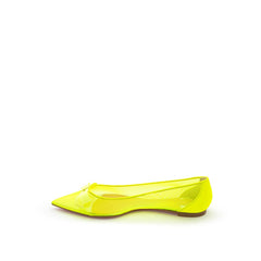 Christian Louboutin Gelbe Mesh Ballet Flats