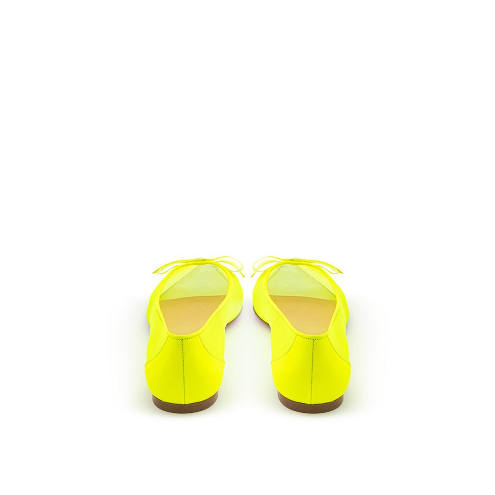 Christian Louboutin Gelbe Mesh Ballet Flats