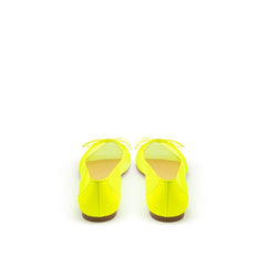 Christian Louboutin Gelbe Mesh Ballet Flats