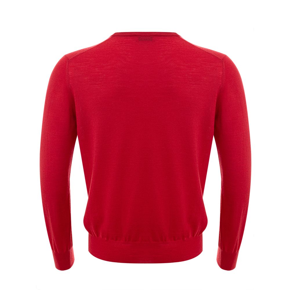 Gran Sasso rotes Woll-Sweatshirt