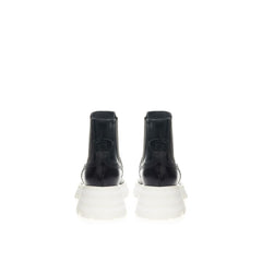 Alexander McQueen Schwarze Leder Chelsea Boots