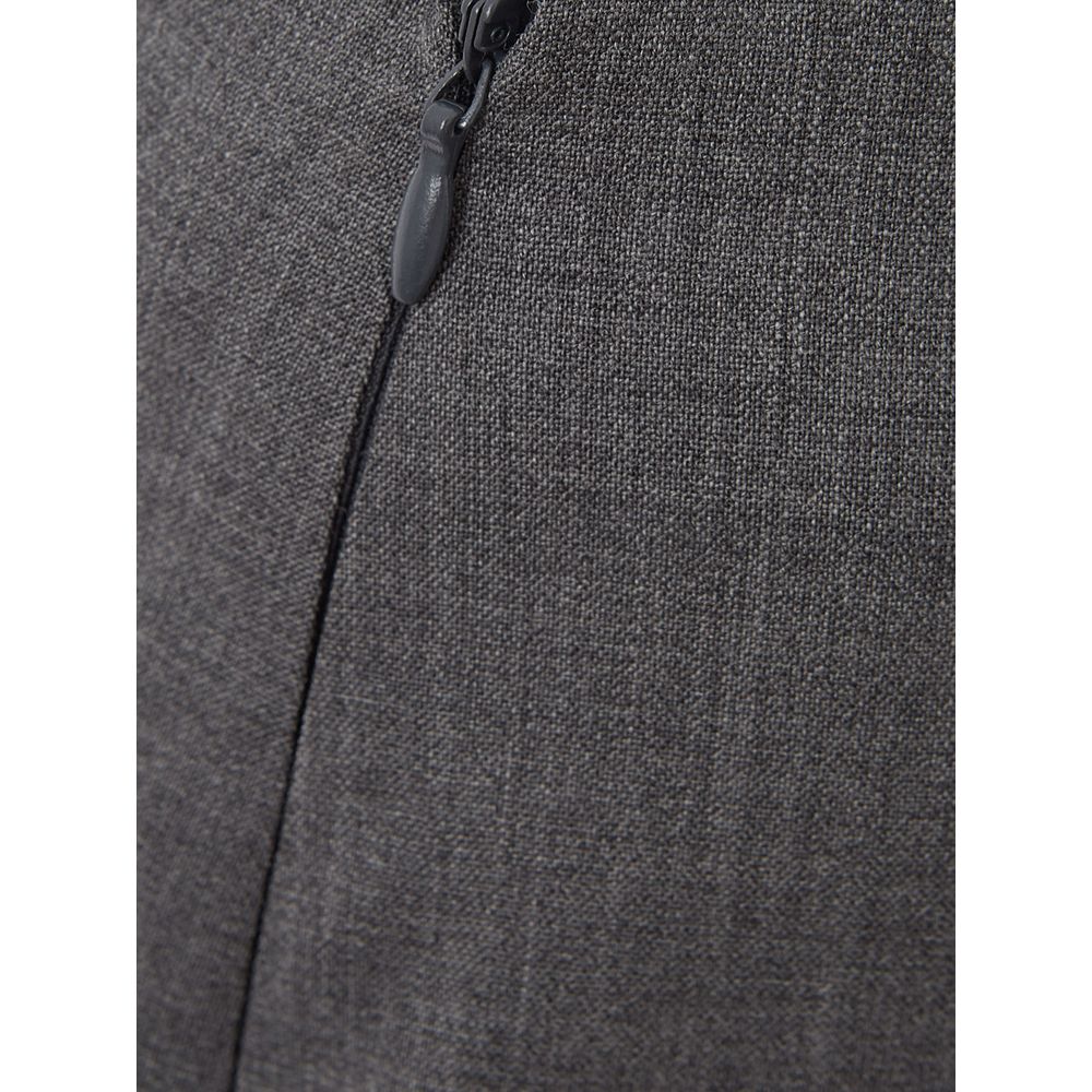 Lardini Midirock aus grauer Wolle
