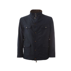 Lardini blauer Wollmantel