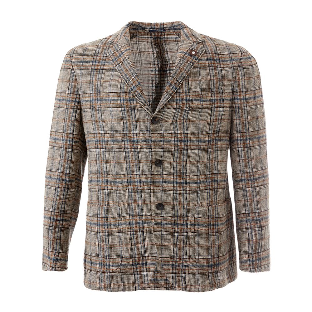 Lardini Multikleurige Linnen Blazer