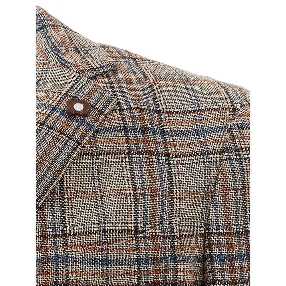 Lardini Multikleurige Linnen Blazer