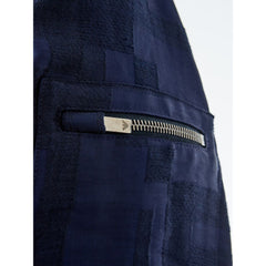 Emporio Armani Blauw Linnen T-Shirt