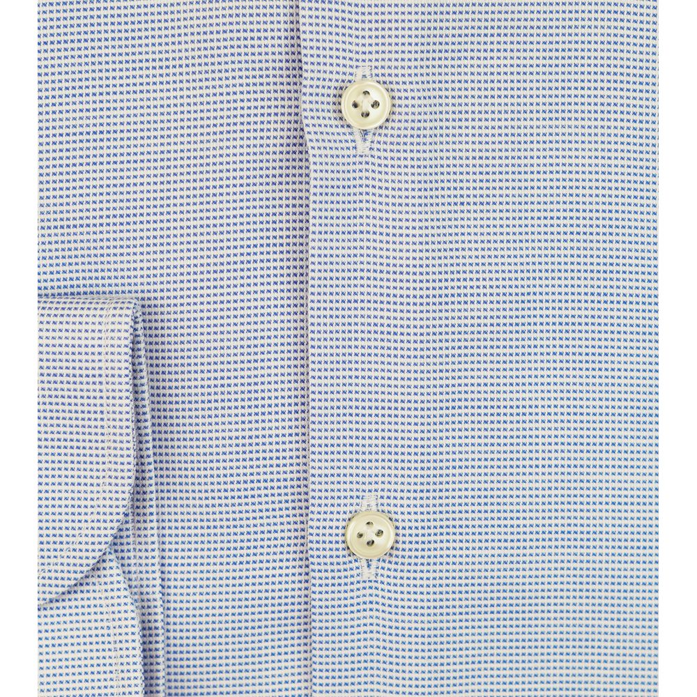 Bagutta Blue Cotton Men's Shirt