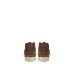 Lardini Brown Suede Leather Athletic Sneakers