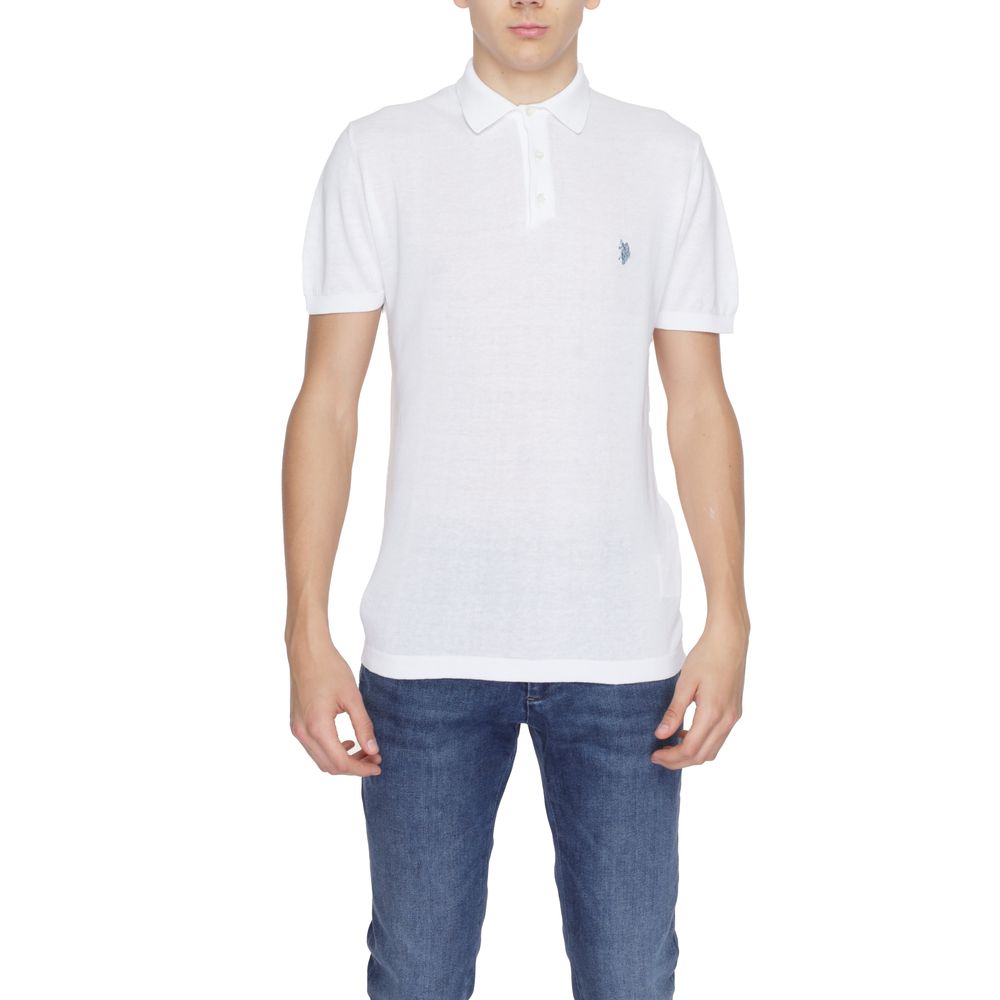 U.S. POLO ASSN. Weißes Baumwoll-Kleidhemd