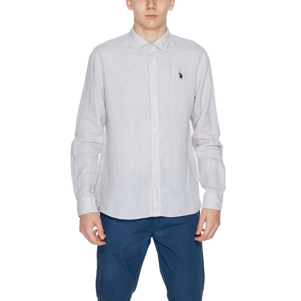 U.S. POLO ASSN. Beiges Leinenhemd