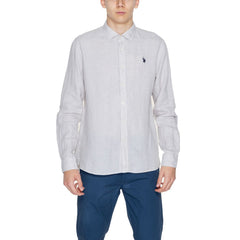 U.S. POLO ASSN. Beiges Leinenhemd