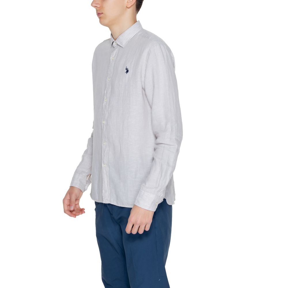 U.S. POLO ASSN. Beiges Leinenhemd