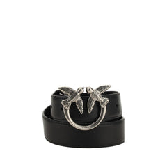 PINKO Black Calf Leather Bos Taurus Regular Belt