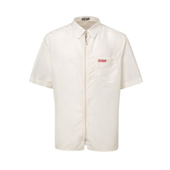 Dior Wit Polyester Shirt Met Korte Mouwen