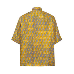 Fendi Geel Zijden Shirt met Korte Mouwen