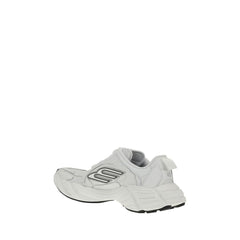 Balenciaga White Calf Leather Bos Taurus Athletic Sneakers