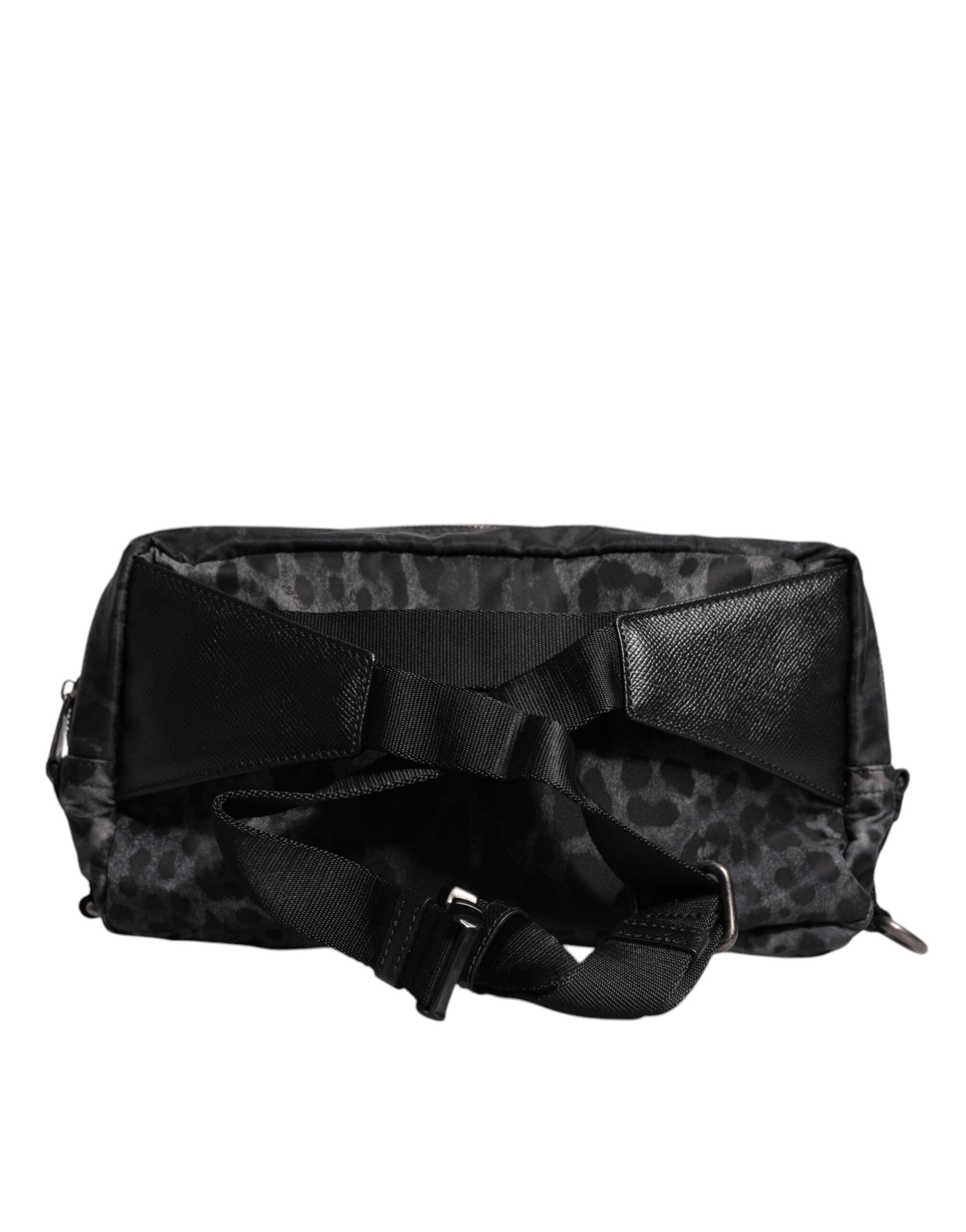 Dolce & Gabbana Schwarz Grau Leopard DG Logo Gürtel Bauchtasche