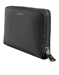 Dolce & Gabbana Zwart Blauw Exotic Leather Portemonnee met reliëf