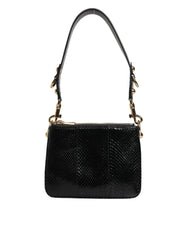 Dolce & Gabbana Zwarte Schoudertas/Clutch van Exotisch Leer