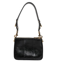 Dolce & Gabbana Zwarte Schoudertas/Clutch van Exotisch Leer