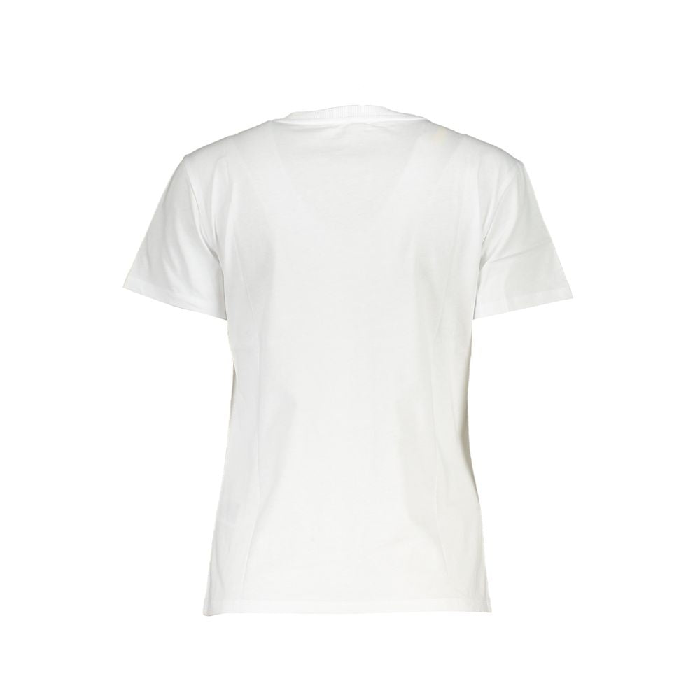 Patrizia Pepe Damen T-Shirt aus weißer Baumwolle