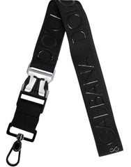 Dolce & Gabbana Black Stretch Polyester Rubberised DG Logo Keychain