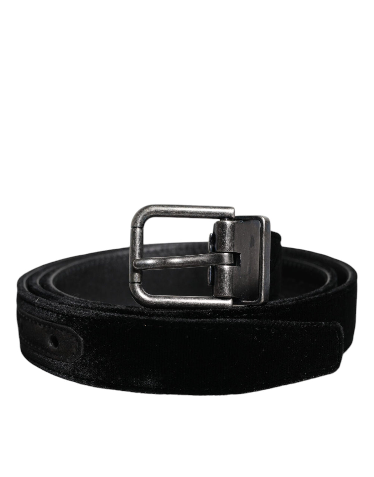 Dolce & Gabbana Schwarzer Ledergürtel mit Metallschnalle