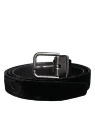 Dolce & Gabbana Schwarzer Ledergürtel mit Metallschnalle