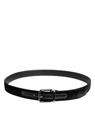 Dolce & Gabbana Black Leather Metal Buckle Classic Belt