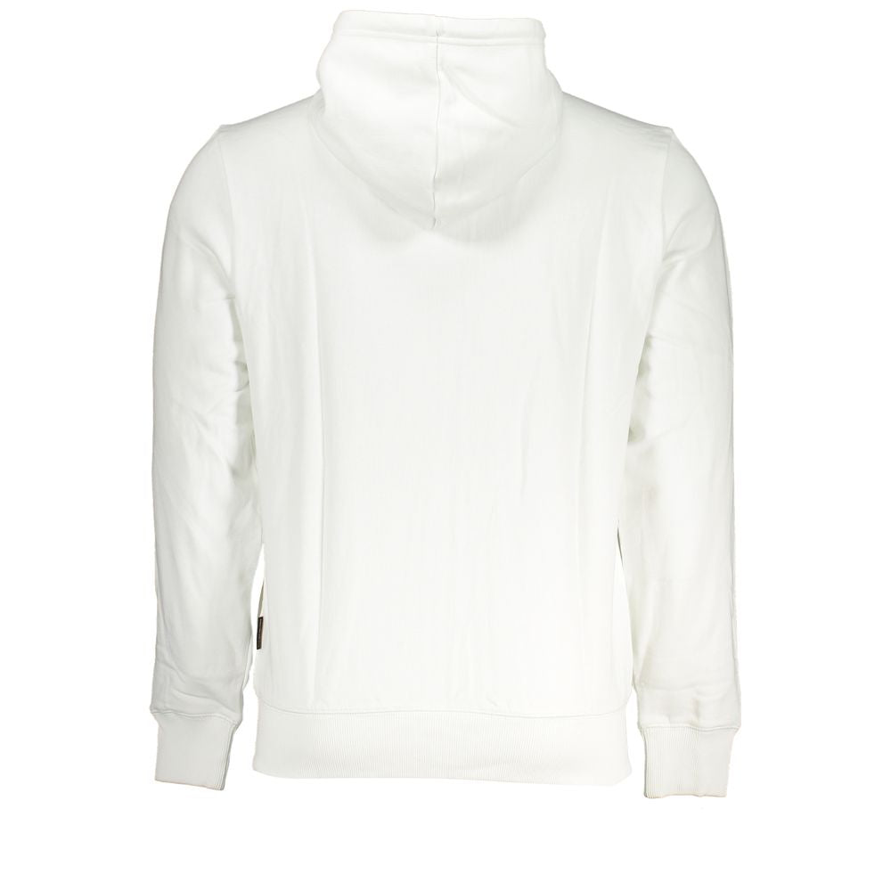 Napapijri Weißer Herren-Kapuzenpullover aus Baumwolle