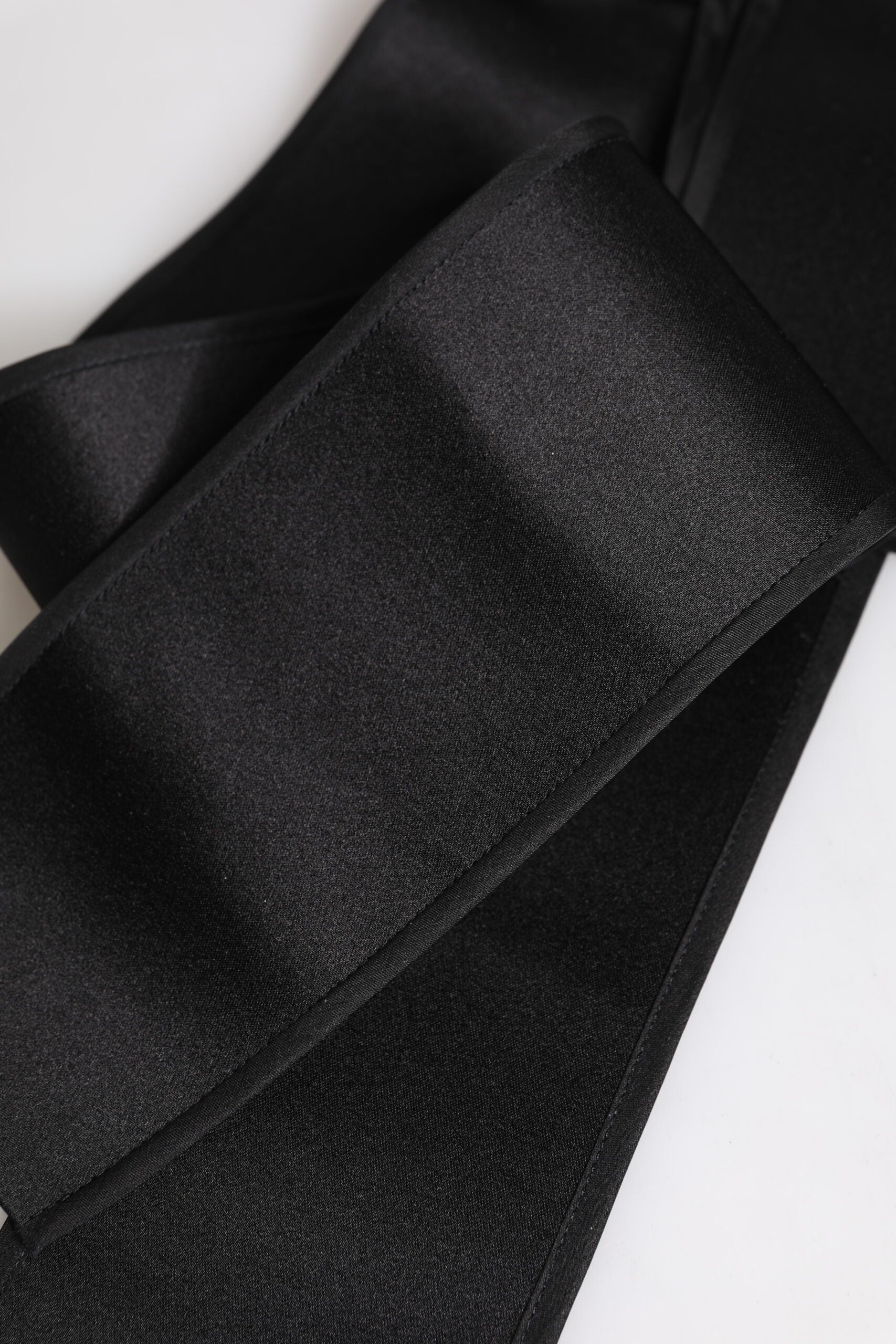 Dolce & Gabbana Schwarzer Satin-Breitgürtel