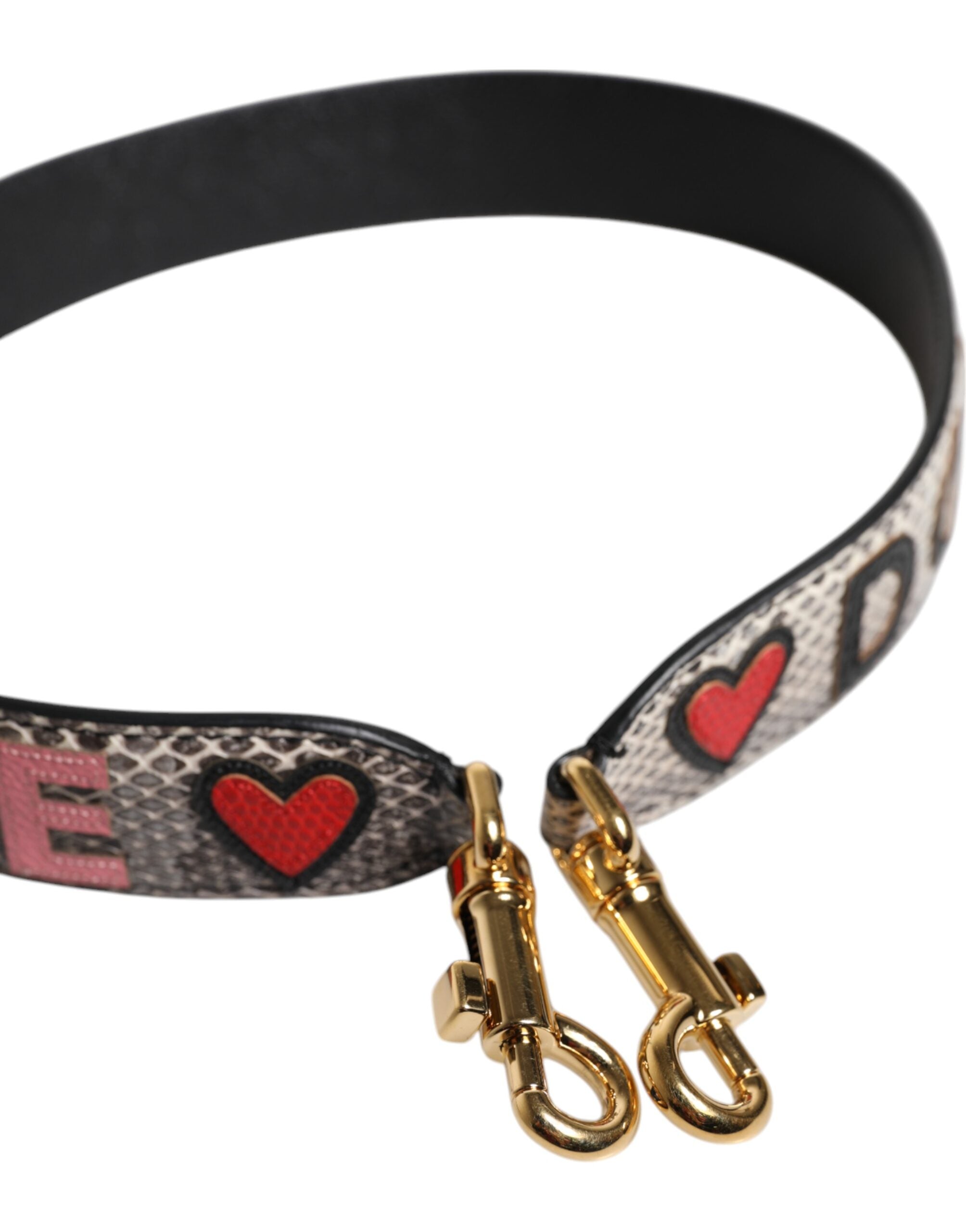 Dolce & Gabbana Mehrfarbiger DG AMORE Patch Taschenschulterriemen