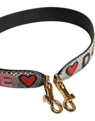 Dolce & Gabbana Mehrfarbiger DG AMORE Patch Taschenschulterriemen
