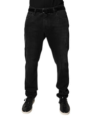 Dolce & Gabbana Zwarte Katoenen Skinny Heren Denim Jeans