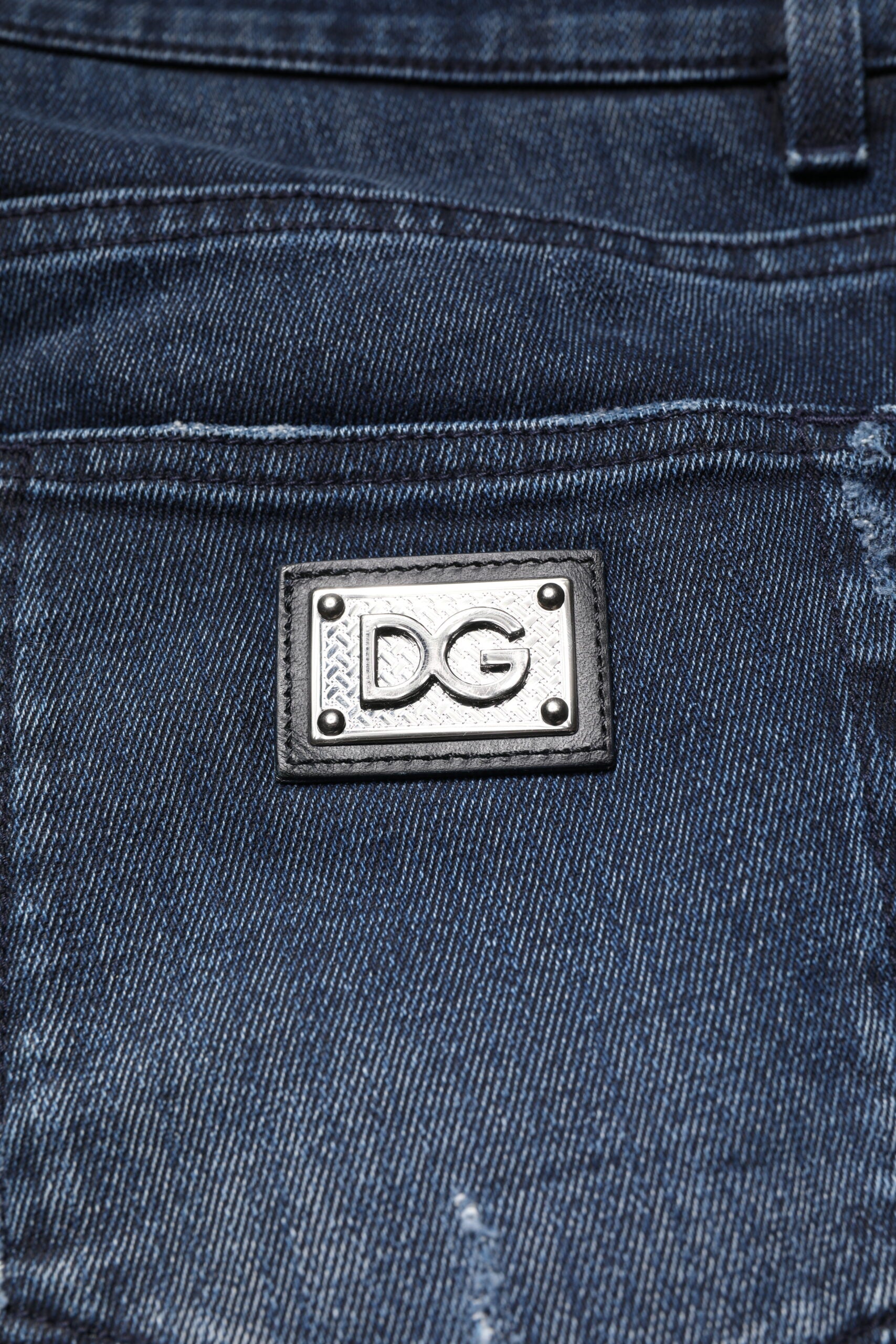 Dolce & Gabbana Blaue Stretch-Skinny-Jeans für Herren aus Baumwolle