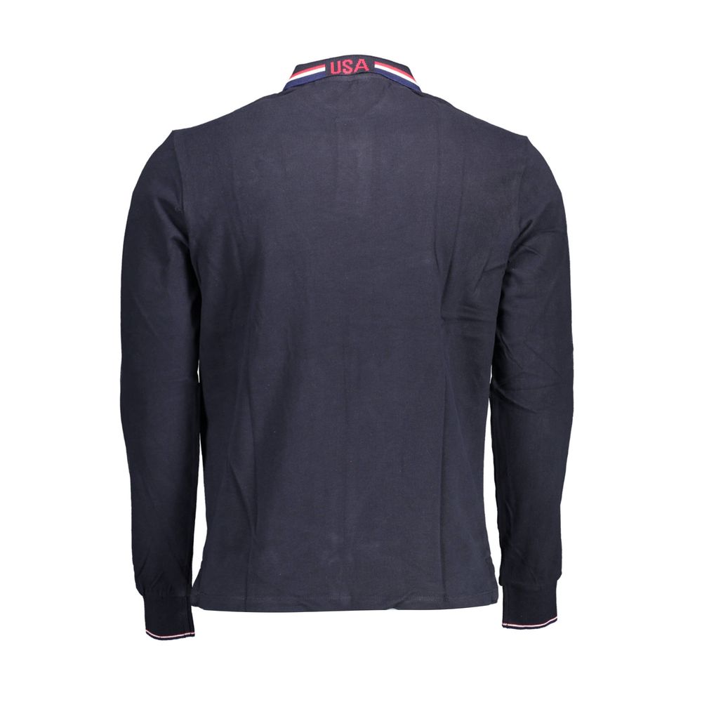 US POLO ASSN. Blaues Herren-Poloshirt aus Baumwolle