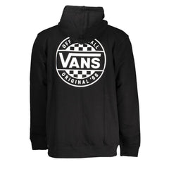 Vans Black Cotton Men Sweater with Hood and Zip Pockets