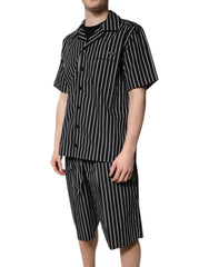 Dolce & Gabbana Zwart Wit Gestreept Katoenen Heren Pyjamaset Nachtkleding