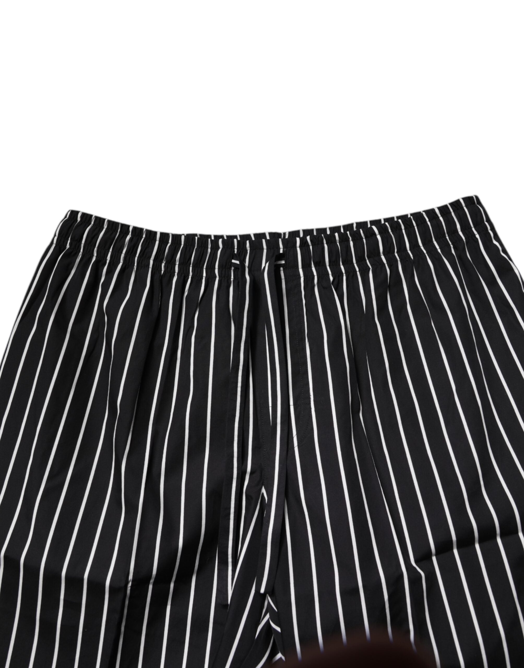 Dolce & Gabbana Zwart Wit Gestreept Katoenen Heren Pyjamaset Nachtkleding
