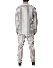 Dolce & Gabbana Wit Zwart Gestreepte Katoenen Pyjama voor Heren Nachtkleding