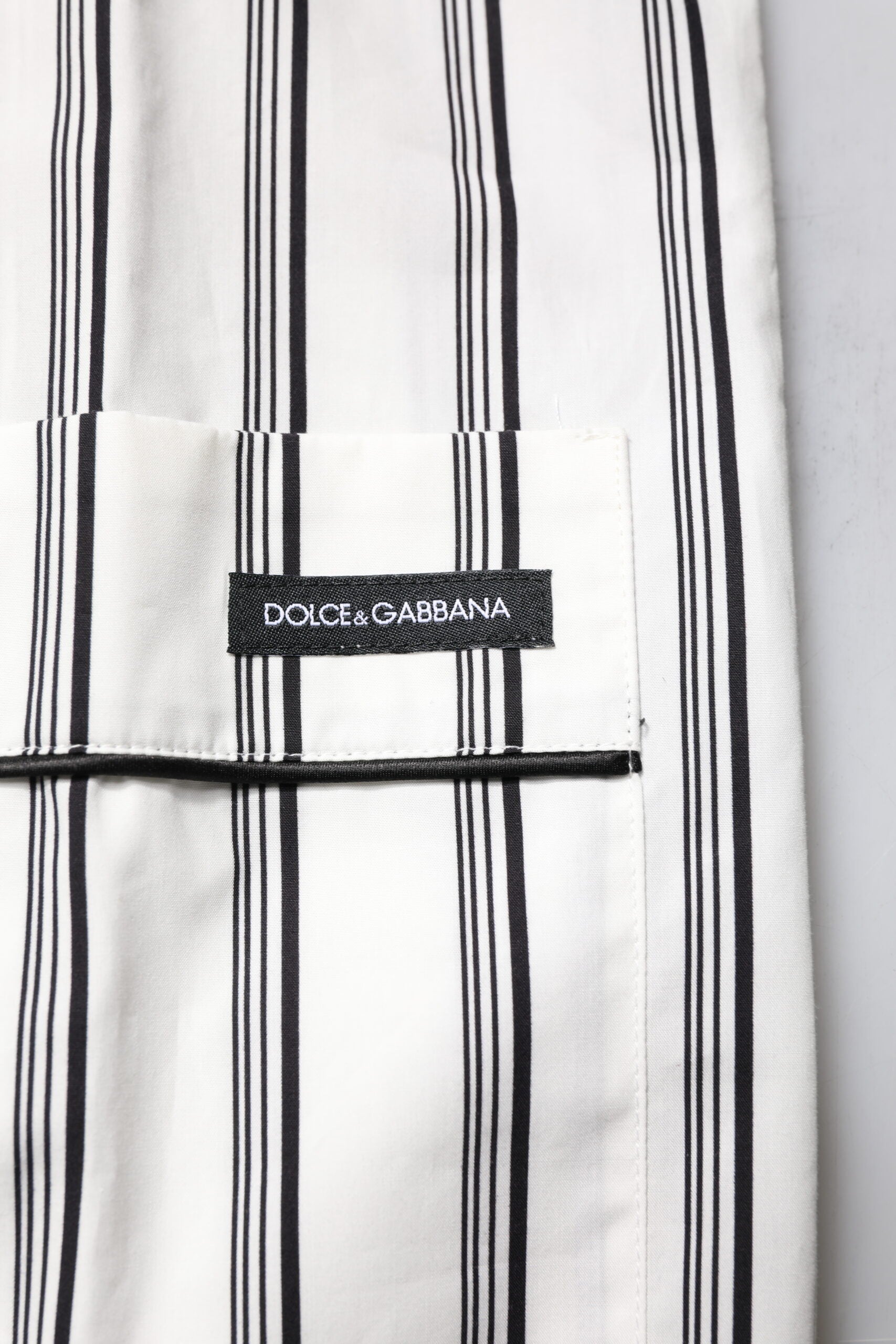 Dolce & Gabbana Wit Zwart Gestreepte Katoenen Pyjama voor Heren Nachtkleding